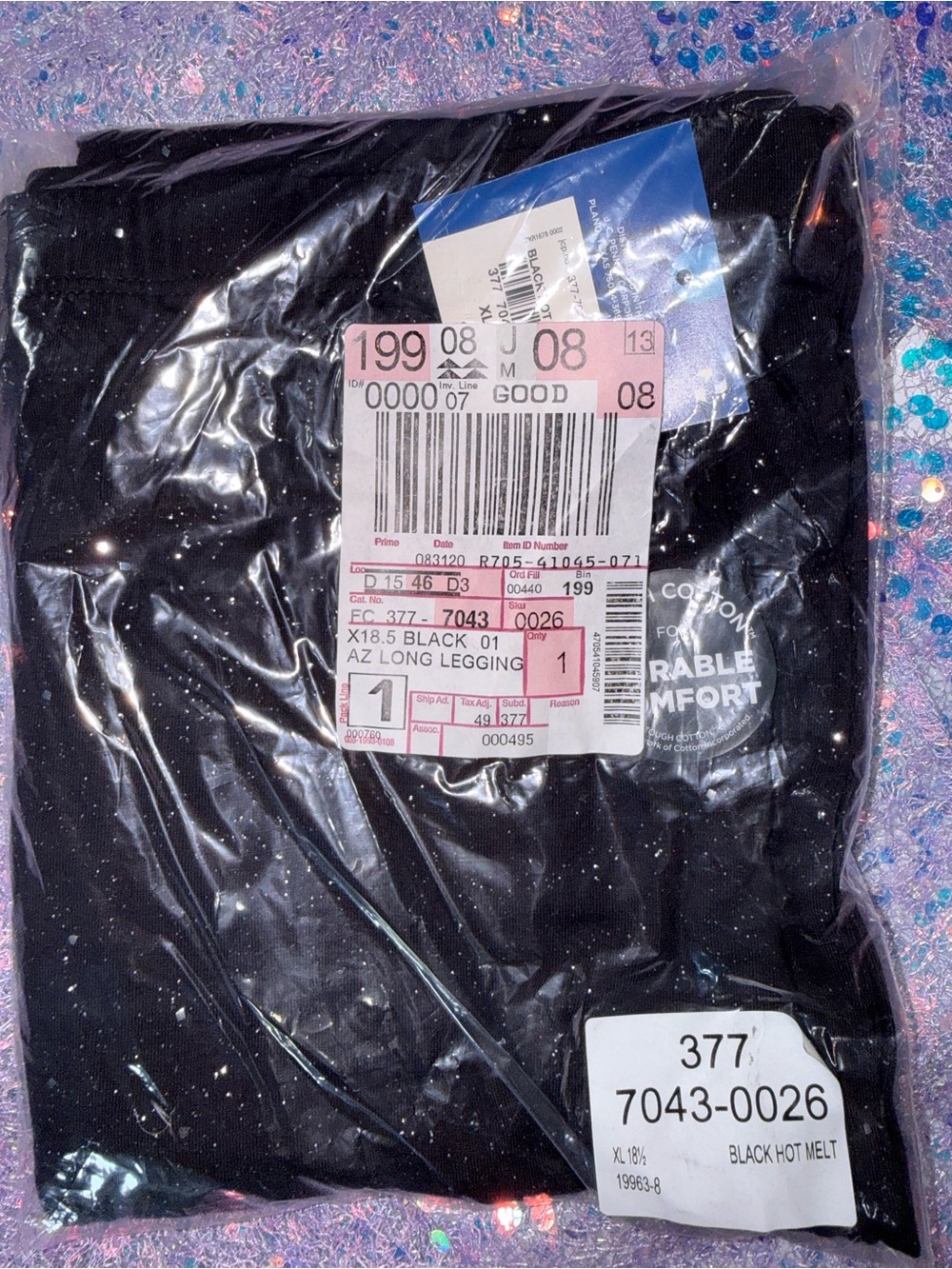 1580-Arizona Jean Company Black Kids' Long Leggings